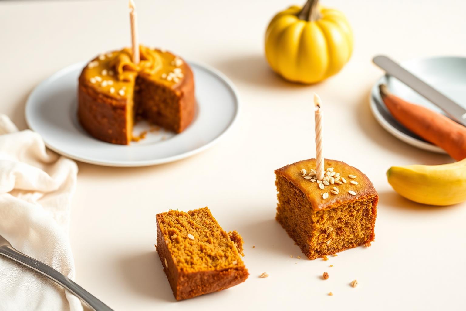Mini torta de batata-doce pronta em uma tigela